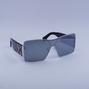 Off-White OERI14G ASPEN 7272 Sunglasses Silver/Black Shield Frame, Silver Lenses